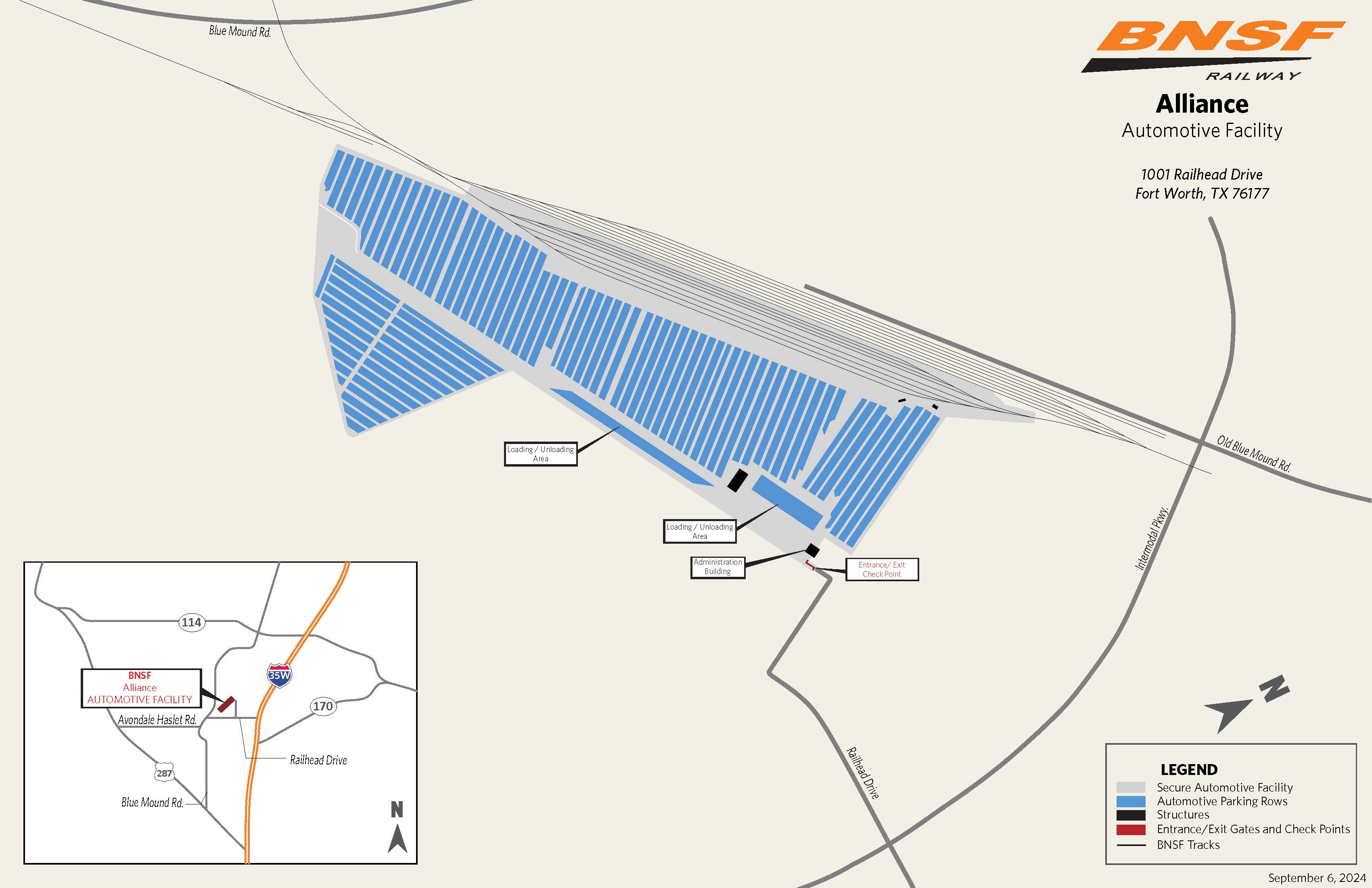 Alliance, TX Automotive Facility Map