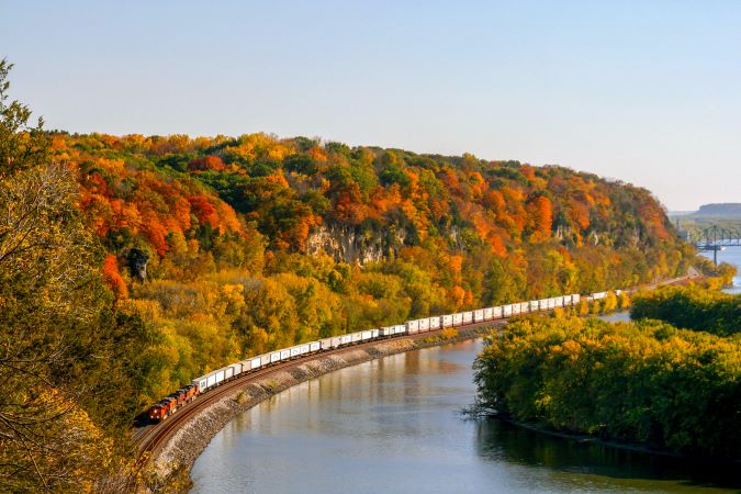 A BNSF train operating on the Aurora Subdivision – photo taken by Robert J. Della-Pietra 