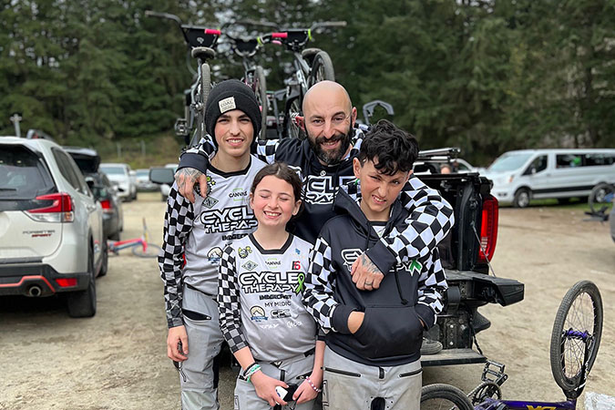 Azus with his children (from left): Oscar, Isabella and Cooper Azus with his children (from left): Oscar, Isabella and Cooper