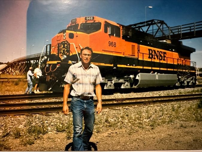 Dannewitz was one of the first employees to participate in the locomotive engineers training program in Minot. Dannewitz was one of the first employees to participate in the locomotive engineers training program in Minot.