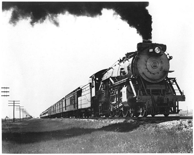 The Fort Worth and Denver City's Colorado Special rolls through the Texas Panhandle, 1929. The Fort Worth and Denver City's Colorado Special rolls through the Texas Panhandle, 1929.