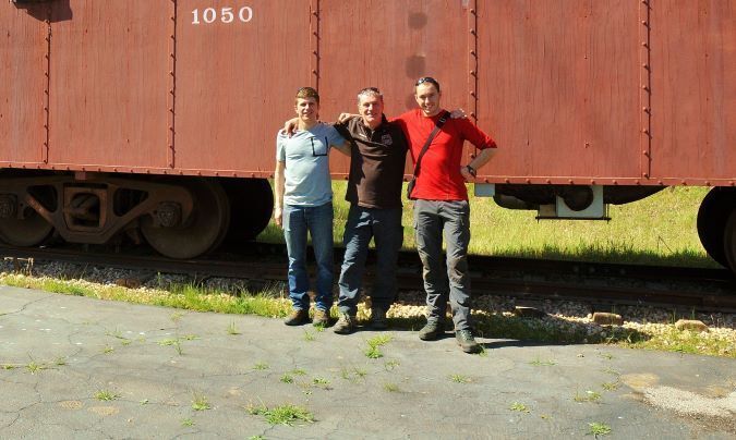 Three friends traveled from France to capture BNSF trains in the West. From left: Delff, Pierre and Remi. Three friends traveled from France to capture BNSF trains in the West. From left: Delff, Pierre and Remi.