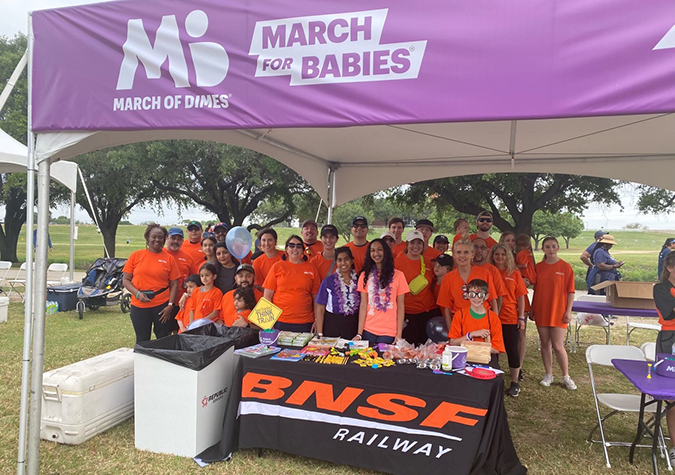 The BNSF team at the March for Babies walk. The BNSF team at the March for Babies walk.