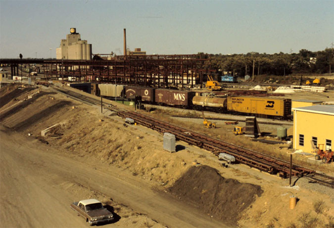 The final construction phases of the Northtown yard in 1974. The final construction phases of the Northtown yard in 1974.