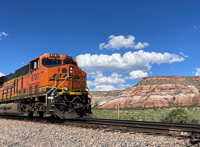 Near Gallup, New Mexico, one of more than 200 BNSF trains that operate daily on our Southern Transcon route Near Gallup, New Mexico, one of more than 200 BNSF trains that operate daily on our Southern Transcon route