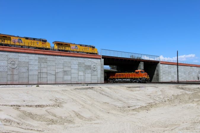 Now Colton crossing, this underpass allowed California Southern to access San Bernardino. Now Colton crossing, this underpass allowed California Southern to access San Bernardino.