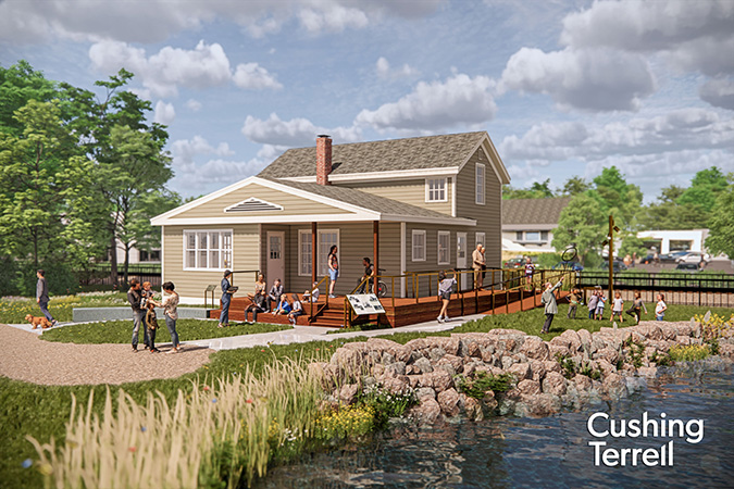 Rendering of future Eco Park Rendering of future Eco Park