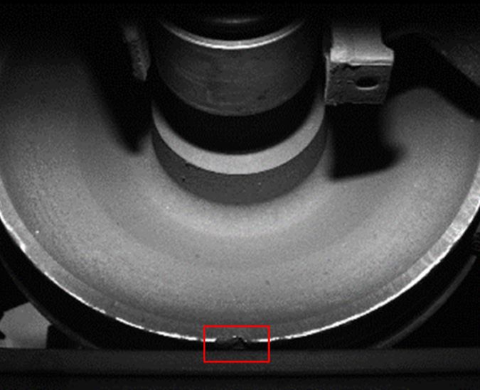 A wheel defect found by WTID A wheel defect found by WTID